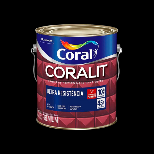 Coralit Ultra Resistencia - Acetinada - Preto - 3,2Ltrs