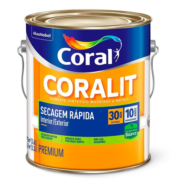 Tinta Esmalte Brilhante Premium Acetinada Coralit 3,60l