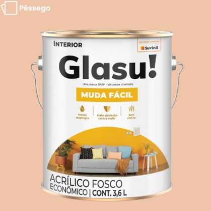 Tinta Acrílica Anti Mofo Suvinil Glasu 3,6l - Escolha a Cor