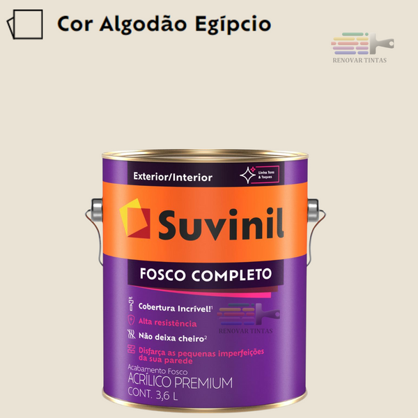 Tinta Suvinil Fosco Completo 3,2 Litros - Cor: Algodão Egipcio