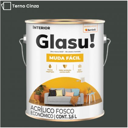 Tinta Acrílica Anti Mofo Suvinil Glasu 3,6l - Escolha a Cor