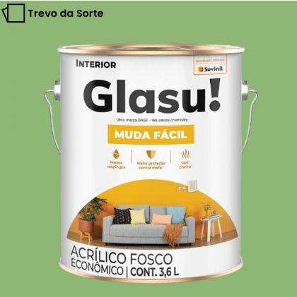 Tinta Acrílica Anti Mofo Suvinil Glasu 3,6l - Escolha a Cor