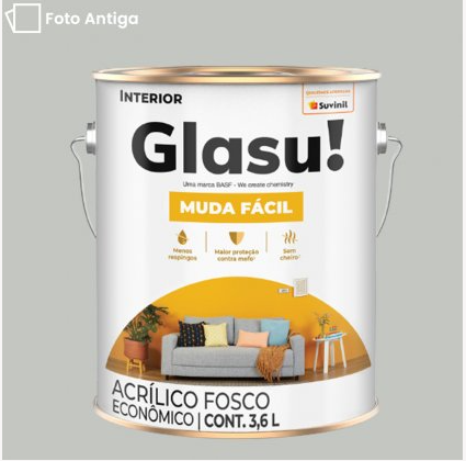 Tinta Acrílica Anti Mofo Suvinil Glasu 3,6l - Escolha a Cor