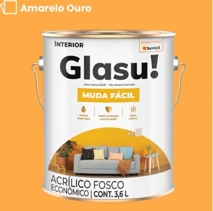 Tinta Acrílica Anti Mofo Suvinil Glasu 3,6l - Escolha a Cor