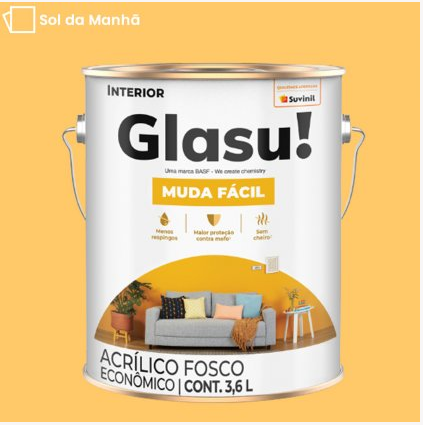 Tinta Acrílica Anti Mofo Suvinil Glasu 3,6l - Escolha a Cor