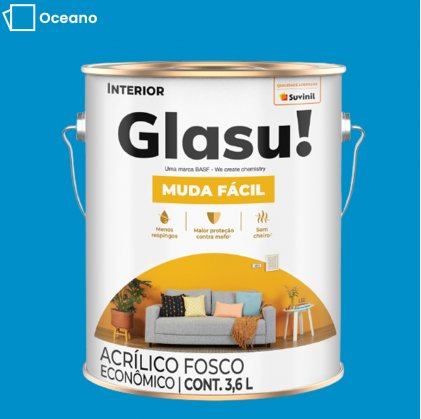 Tinta Acrílica Anti Mofo Suvinil Glasu 3,6l - Escolha a Cor