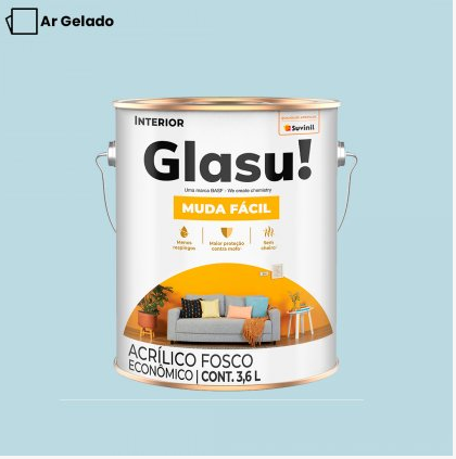 Tinta Acrílica Anti Mofo Suvinil Glasu 3,6l - Escolha a Cor