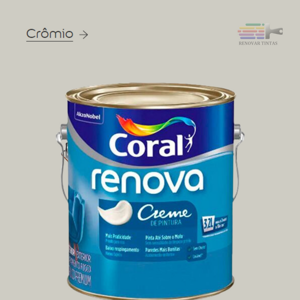 Tinta Para Paredes Anti Mofo Coral Renova 3,2l - Cor Cromio