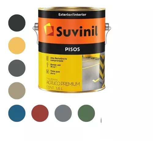 Tinta Acrílico Premium Para Piso Diversas Cores Suvinil 3,6l