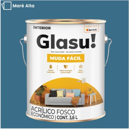 Tinta Acrílica Anti Mofo Suvinil Glasu 3,6l - Escolha a Cor