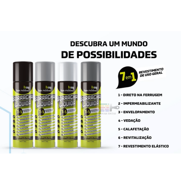 Borracha Líquida Impermeabilizante 400ml Hm Rubber Spray