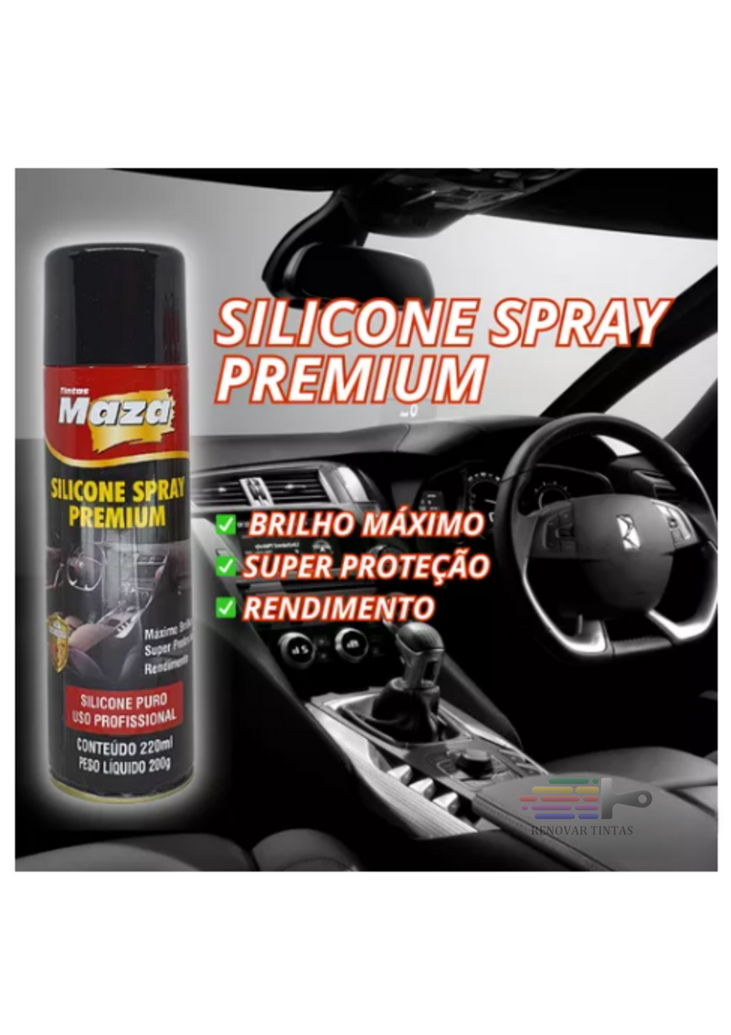 Silicone Spray Automotivo Premium Maza 220ml