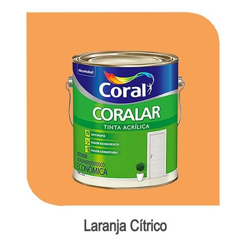 Tinta Coral Econômica Látex Acrílica Fosca Cores 3,6 Litros