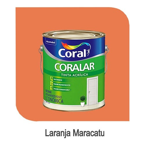 Tinta Coral Econômica Látex Acrílica Fosca Cores 3,6 Litros