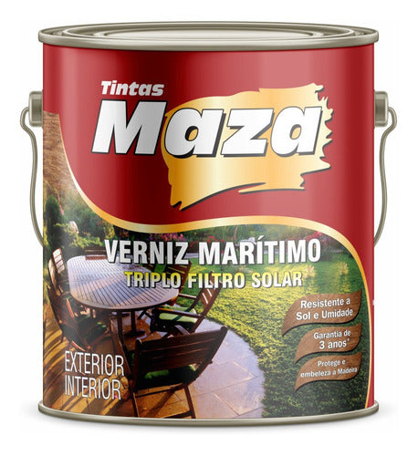 Maza Verniz Marítimo 3,6l Triplo Filtro Solar