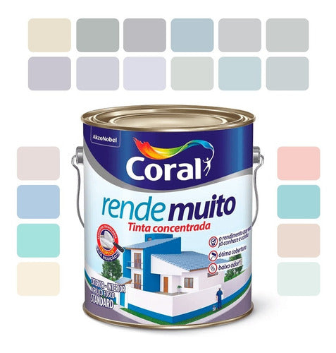 Tinta Para Parede Fosca Rende Muito Coral Concentrada 800ml